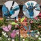 3 Pack 34 Inch Butterfly Garden Stakes Decor, Dragonfly Hummingbird Stakes, Glow in Dark Metal Yard Art for Mom, Mothers Day Ideal Gifts, Indoor Outdoor Lawn Pathway Patio Ornaments